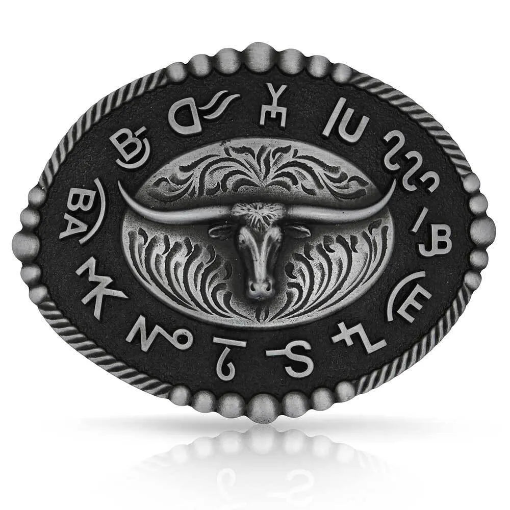 Montana Silversmiths Branded Legacy Longhorn Attitude Buckle