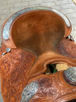 Used Kathy's 16" Western Show Saddle with Matching Headstall