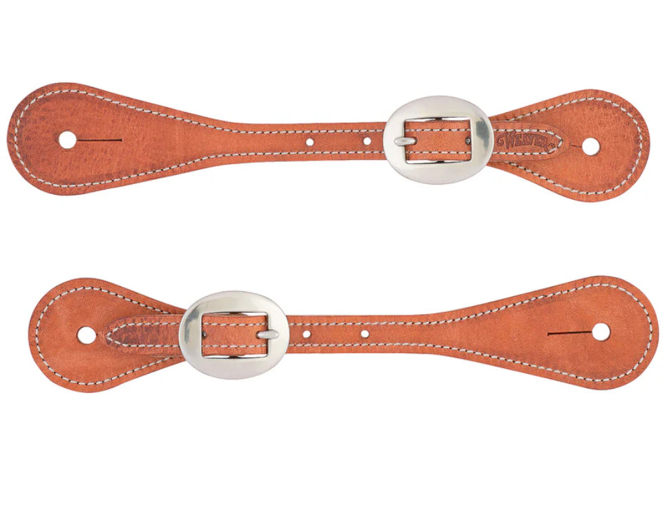 Weaver Youth Harness Leather Russet Spur Straps
