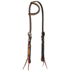 Weaver Turquoise Cross Floral Buckstitch 5/8" Headstall