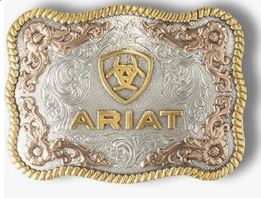 Ariat Copper Floral Accent Belt Buckle