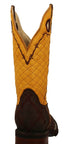 Men's Rockin Leather Barbed Wire Square Toe Western Boot