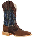 Men's Rockin Leather Hand Tooled Overlay Western Boot