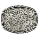 Montana Silversmith’s Antiqued Pinpoints and Twisted Rope Trim Belt Buckle