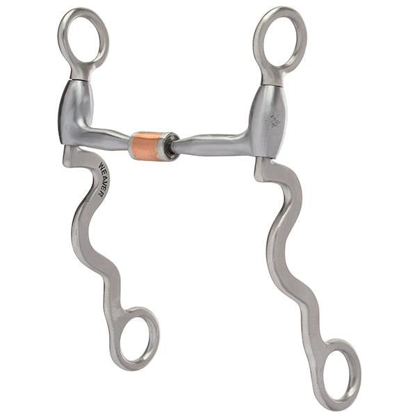 Weaver 5" Billy Allen Horse Bit, Sweet Iron Slightly Curved Mouth with Copper Roller