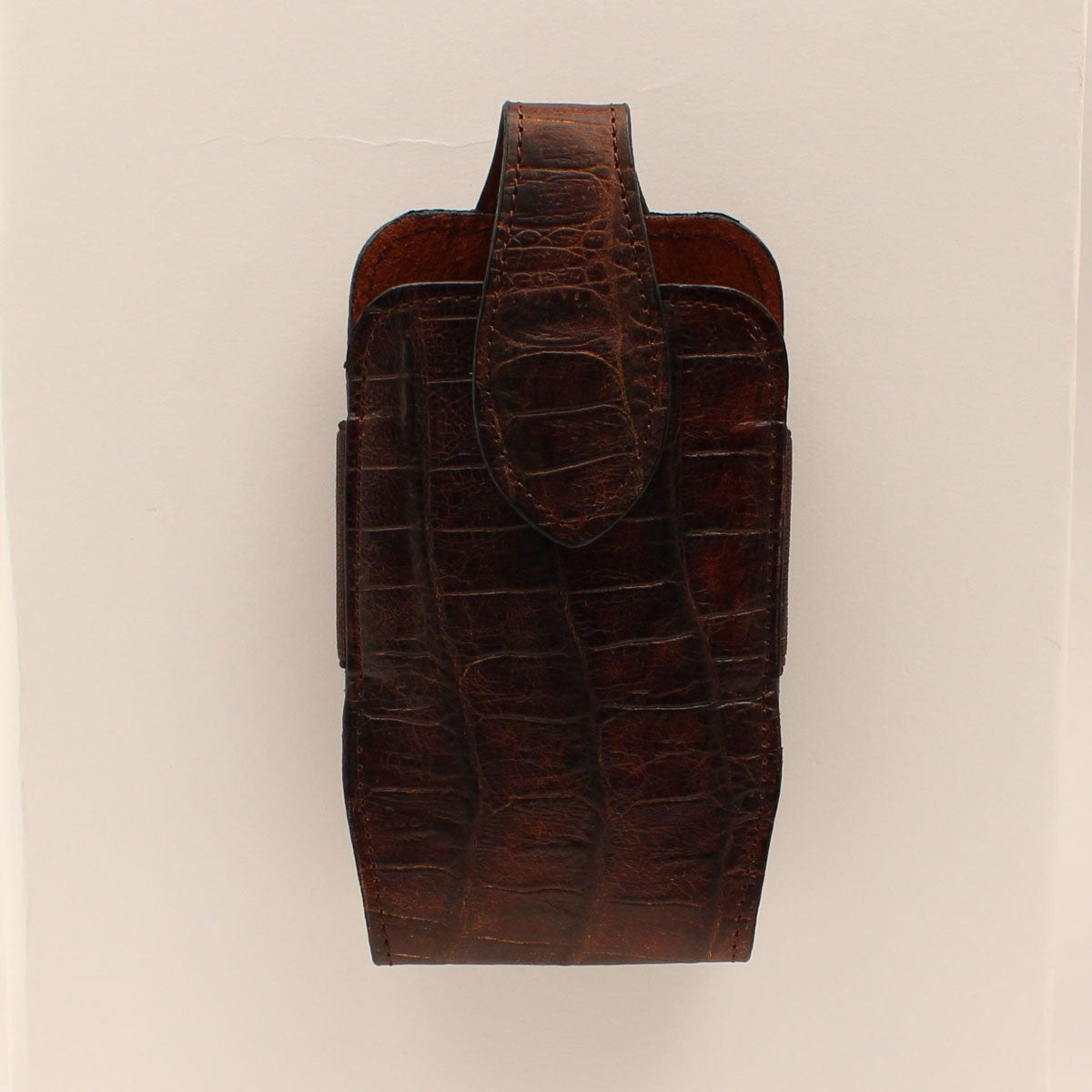 3D Belt Co. XXL Chocolate Caiman Print Cell Phone Case