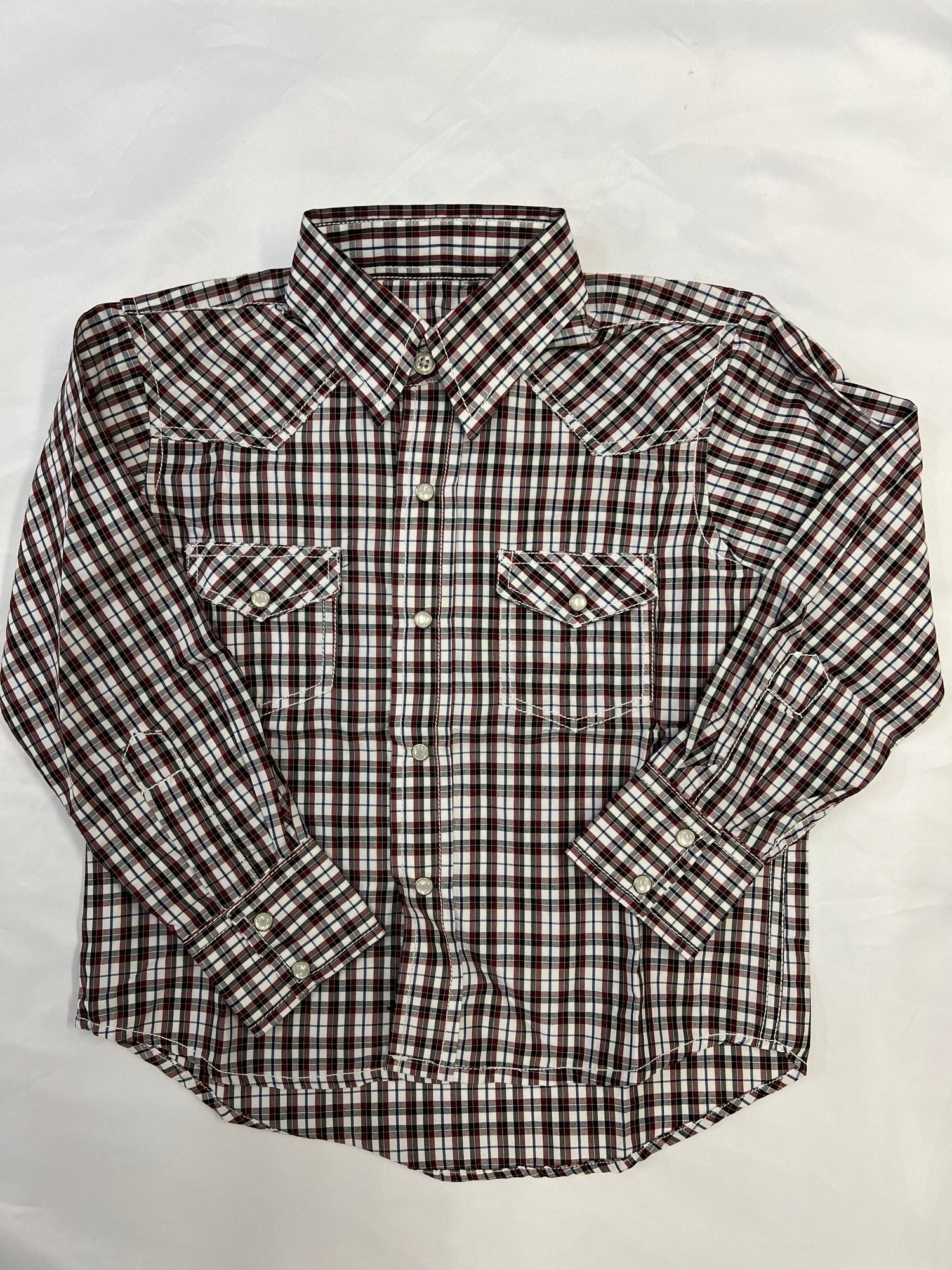 Boys Cowboy Legend Plaid Snap Down Shirt