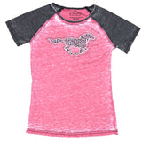 Youth Cowboy Hardware Leopard Horse Raglan Tee