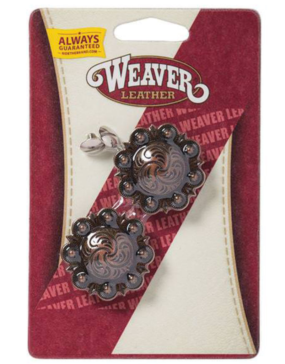 Weaver 1-1/2” Antique Copper Berry Concho with Post