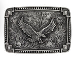 Montana Silversmiths Classic Antiqued Tied at the Corners Attitude Buckle with Soaring Eagle