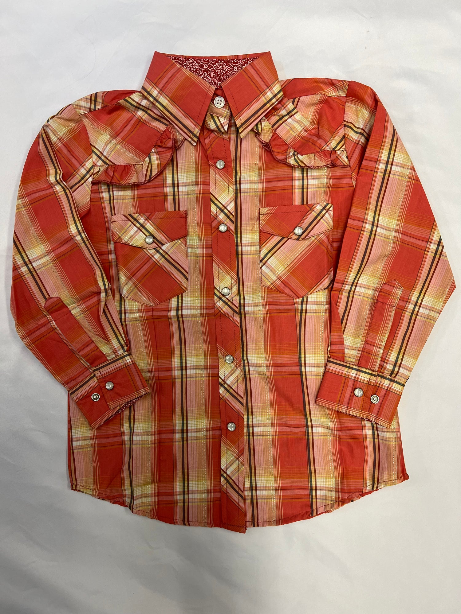 Girls Cowgirl Legends Peach Snap-Down Shirt