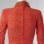 Ladies Western Collection Custom Salmon Rose Print Horsemanship Show Shirt