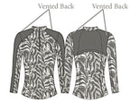 Vented Back Print/Solid Mock