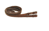 Tory Leather 72" Braided Rein With Hook & Stud Bit Ends