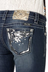 Miss Me Shine On Wings Skinny Jeans