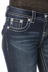Miss Me Glistening Rendezvous Flap Midrise Skinny Jeans