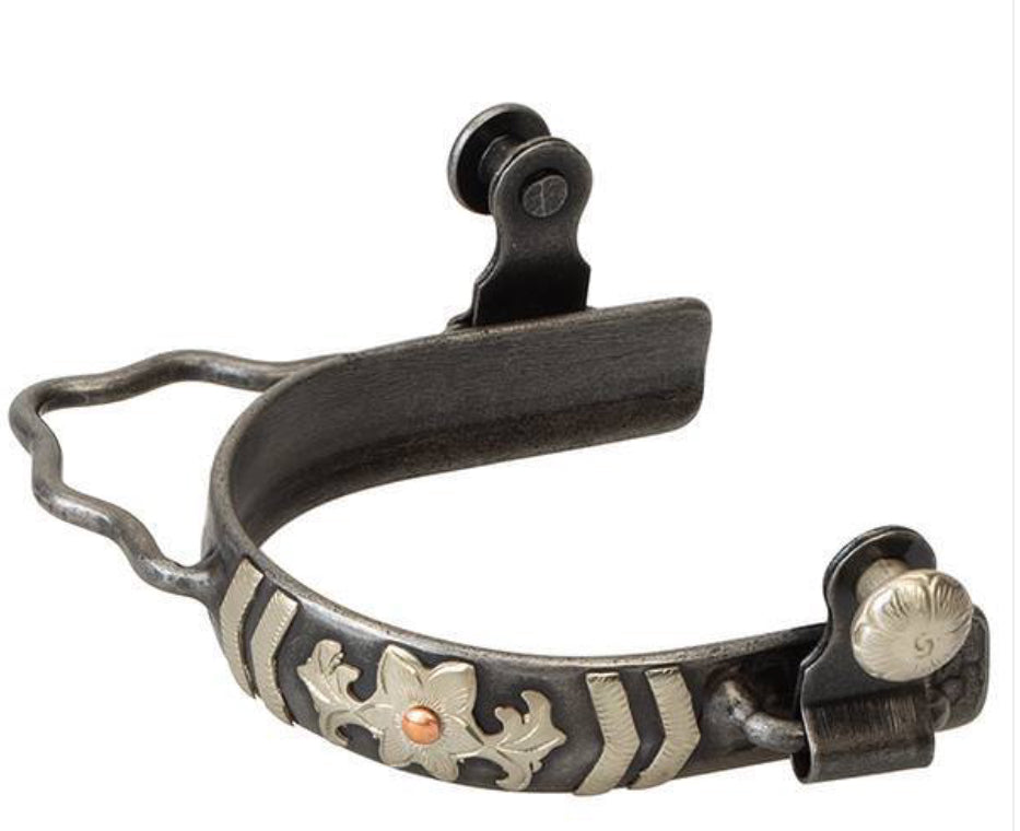 Weaver Barrel Spurs with Chevron/ Floral Design