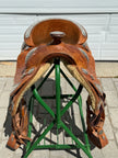 Used Kathy's 16" Western Show Saddle with Matching Headstall