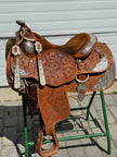 Used Kathy's 16" Western Show Saddle with Matching Headstall