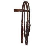 Circle Y Shaped Floral Browband Headstall