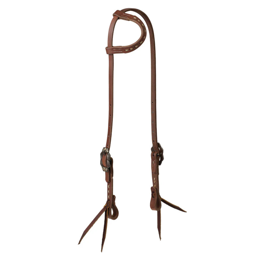Weaver Dusk Collection Buckstitch Headstall in Oiled Hermann Oak®
