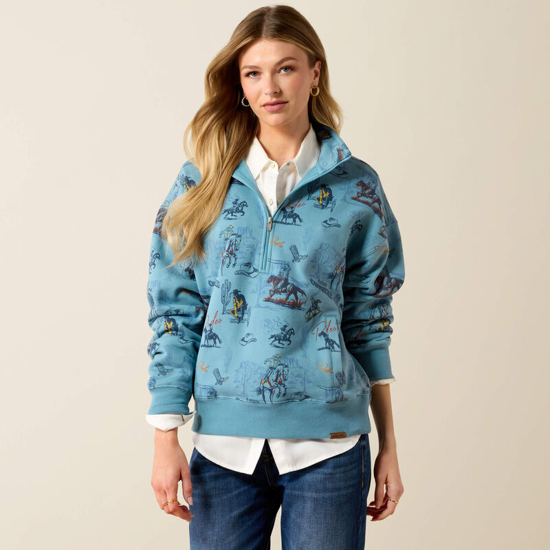 Women's Ariat Painted 1/2 Zip Sweatshirt
