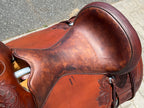 Used Circle Y #1659 Cactus Flower 16” Flex-Lite Western Trail Saddle