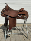 Used Billy Cook Sulphur, OK Western 16" Chocolate Trainer Saddle