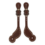 Weaver Buckstitch Spur Straps Oiled Hermann Oak® From Dusk Collection