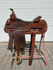 Used Billy Cook Original Sulphur, OK Western 17" Cutter Saddle