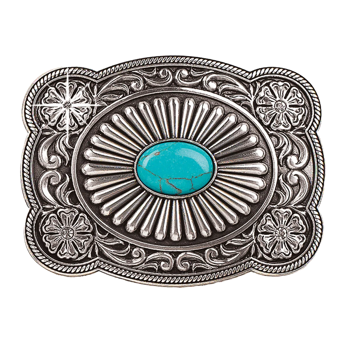 Blazin Roxx Turquoise Stone Western Belt Buckle