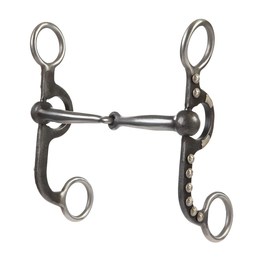 Weaver Professional Argentine Bit -5" Sweet Iron Polished Snaffle Mouth with Copper Inlay