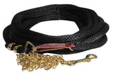 Professional’s Choice Black Poly Rope Lunge Line with Chain