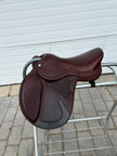 Used Royal Highness Merida Kids 15” Close Contact English Saddle with Adjustable Gullet System