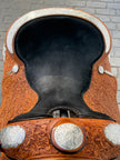 Used Phil Harris Custom 16” Western Show Saddle with Saddle Bag