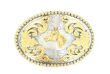 Nocona Gold Horse Head Belt Buckle
