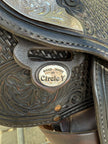 Used Circle Y 16” Western Show Saddle with Harris Silver Headstall & Saddle Bag