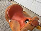 Used Wind & Withers Close Contact 16" Western Ranch Saddle Made By Reinsman, Yoakum, TX
