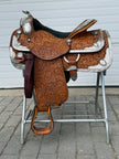 Used Phil Harris 16” Western Show Saddle with Saddle Bag