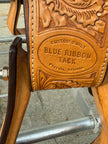 Used Blue Ribbon Custom Tack 17” Western Show Saddle with Saddle Bag