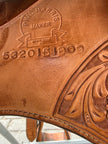 Used Phil Harris 16” Western Show Saddle with Saddle Bag