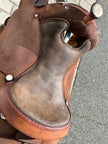 Used Billy Cook Sulphur, OK Western 16" Chocolate Trainer Saddle