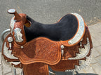 Used Billy Royal 17” #1620 Western Show Saddle w/ Matching Headstall & Breast Collar