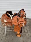 Used Rocking R 16” Western Equitation Show Saddle w/ Matching Accessories