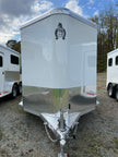 New Adam 2024 Mustang 16' 3-Horse Slant Load Bumper Pull Trailer with Dressing Room and Rear Tack