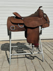 Used Billy Cook Sulphur, OK Western 16" Chocolate Trainer Saddle