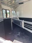 2025 Adam Mustang 2-Horse Slant Load All Aluminum Bumper Pull Trailer with Rear Tack and Dressing Room