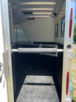 2025 Adam Mustang 2-Horse Slant Load All Aluminum Bumper Pull Trailer with Rear Tack and Dressing Room