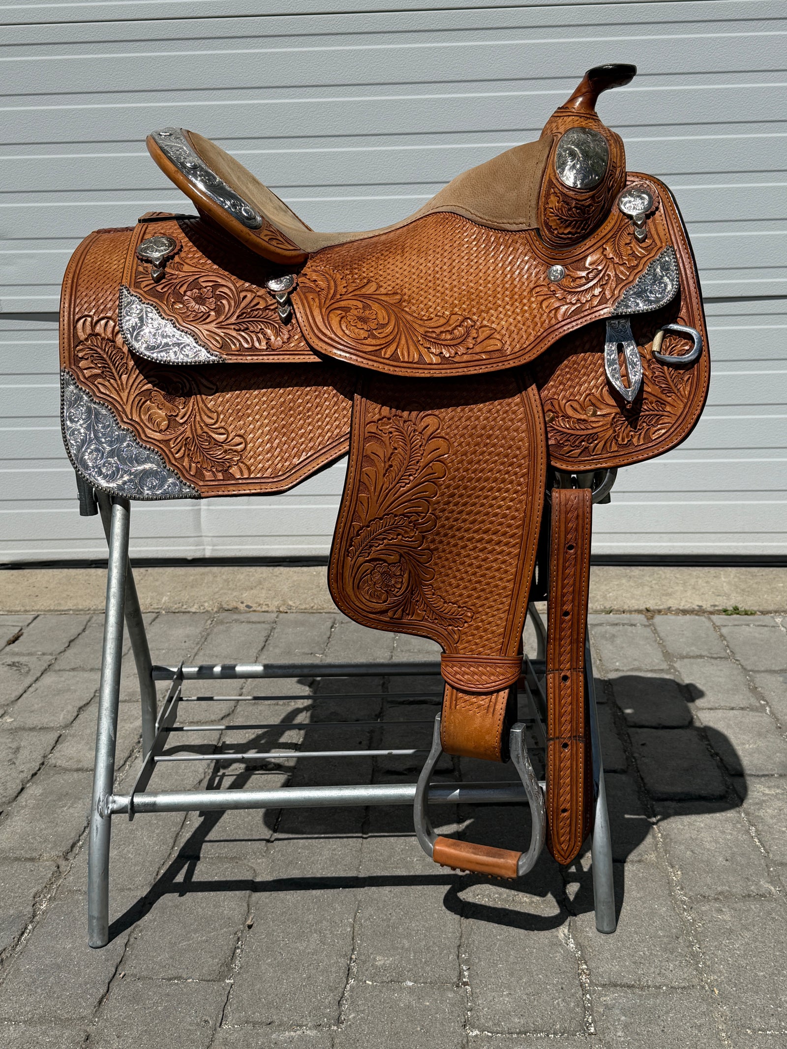 Têtière Western Dale Chavez – Goutte à Double Oreille – Finition Points Et Tissage – Occasion