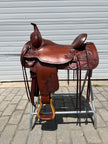 Used Circle Y #1659 Cactus Flower 16” Flex-Lite Western Trail Saddle